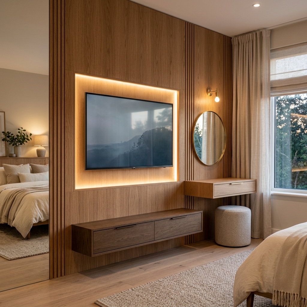 Bedroom TV Panel Design