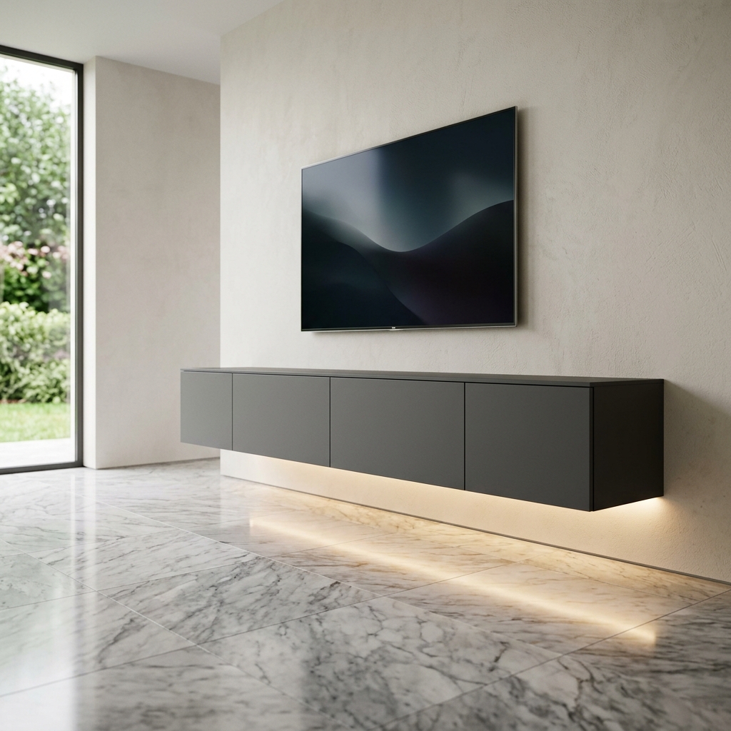 Floating TV Console Design