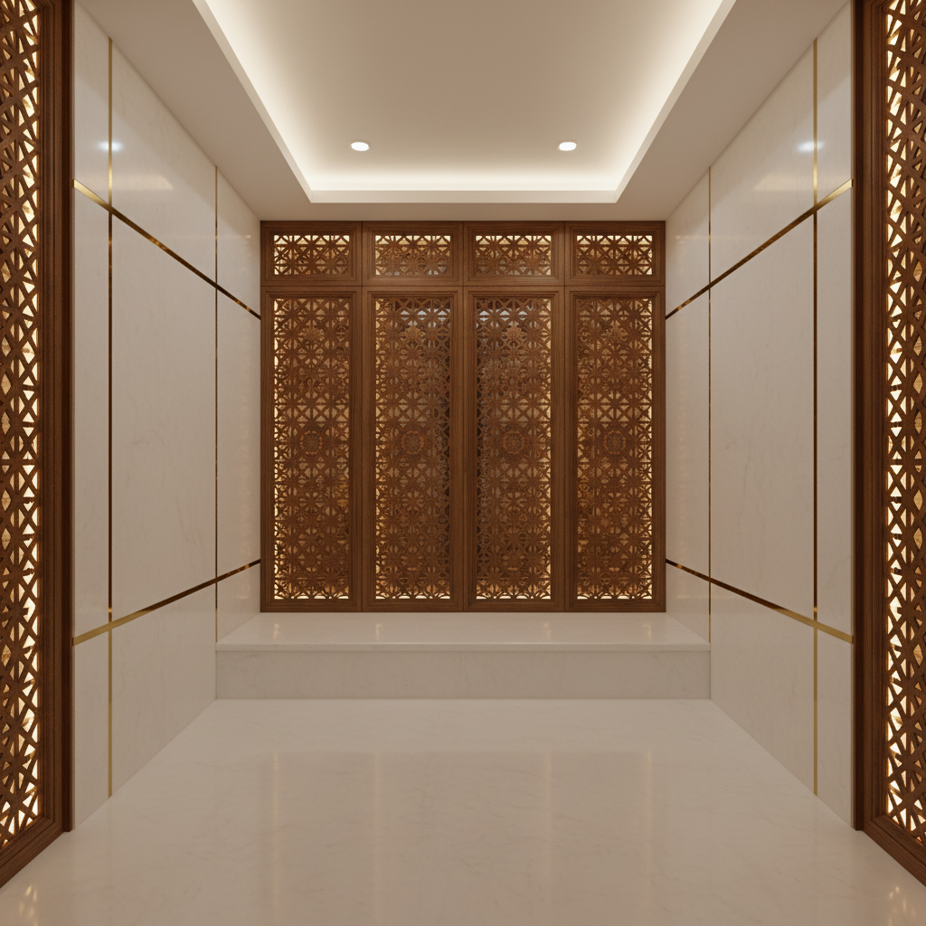 Traditional-Modern Pooja Room — Bhubaneswar