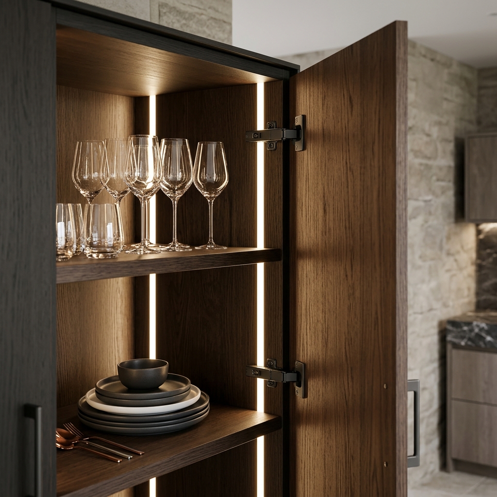 Premium Modular Kitchen Cabinet Hinge and Materials by AK Interiors