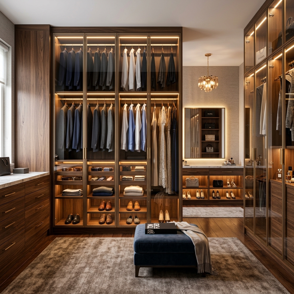 Custom sliding and walk-in wardrobe design in Bhubaneswar