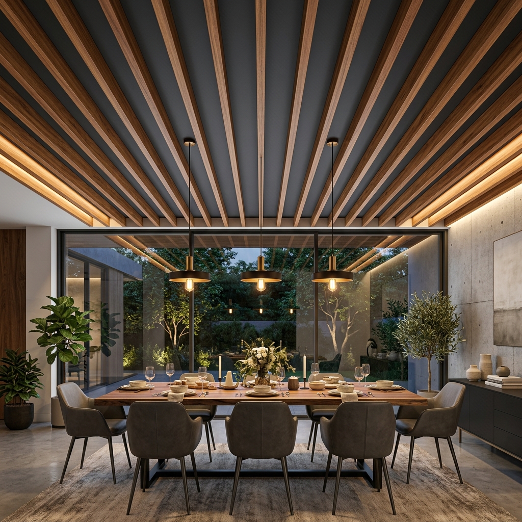 Wooden Rafter Ceiling Design